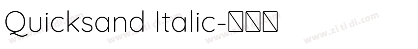 Quicksand Italic字体转换